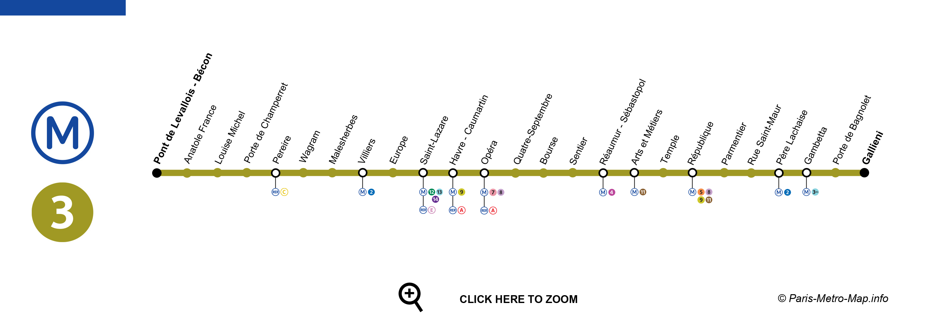 Paris Metro Line 3 Map Schedule Ticket Stations Tourist Info